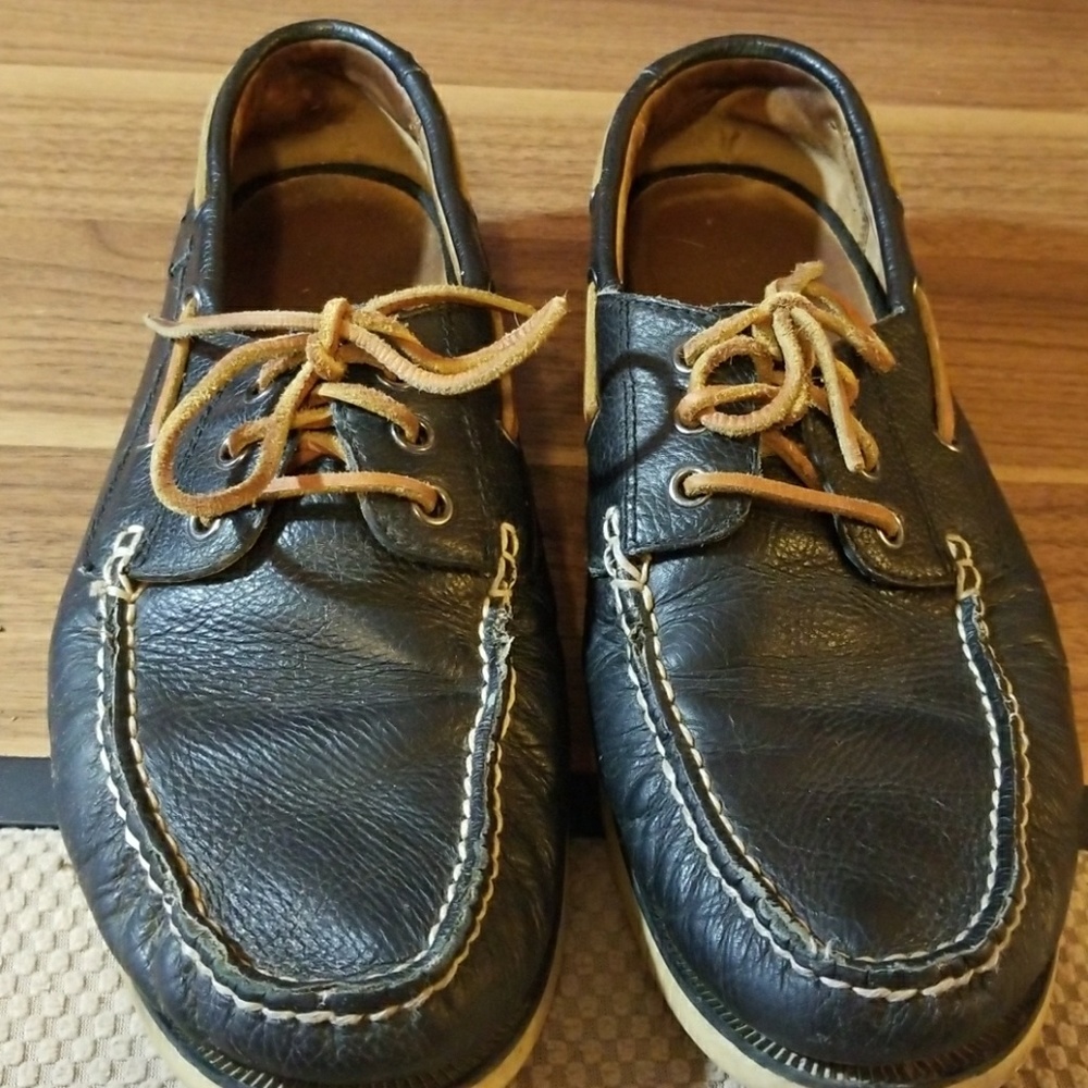 Polo boat shoes black and tan